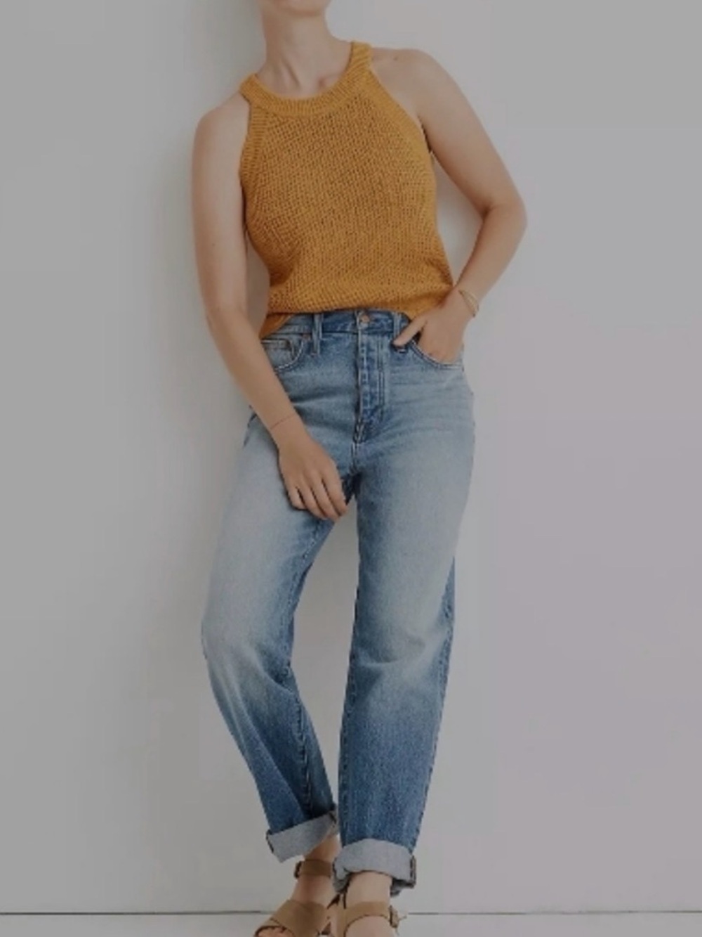 Gentle Fawn Mustard Knit Tank Top